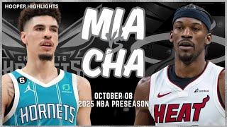 Miami Heat vs Charlotte Hornets Full Game Highlights | Oct 8 | 2024-25 NBA Preseason