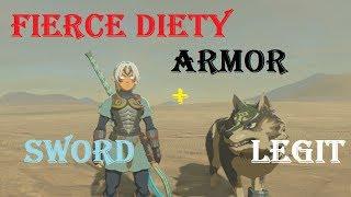 BotW Majora's Mask Link Amiibo LEGIT Feirce Deity Armor + Sword Rare Drop with Attack Buff