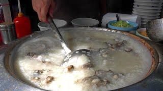 Popular Food in Taichung Market! Oyster Congee,Crispy Fried Pork/第五市場排隊美食！蚵仔粥,炸燒肉-Taiwan Street Food