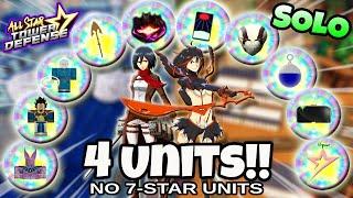 Solo World 2 Raids Marathon (No 7-Stars: 4 Banner Units Only!) | All Star Tower Defense Roblox