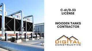 Contractor License for Cooling Towers and Wooden Tanks! Get Your C-61/D-53 Contractor License!