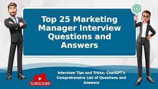 Marketing Manager Interview Questions and Answers | Top 25