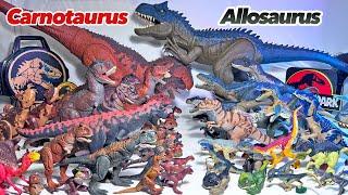 CARNOTAURUS VS ALLOSAURUS COLLECTION BATTLE! Jurassic World Dinosaurs Toys