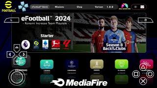 eFootball 2025 PPSSPP English Version Peter Drury Commentary New Update Kits 2025 Last Transfers