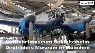 Flugwerft Schleissheim, Luftfahrtmuseum des Deutschen Museums in München - Januar 2022