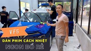 Tư vấn dán phim cách nhiệt NGON BỔ RẺ nhất năm 2023 - VINFAST VF5 Dán phim như thế nào là chuẩn nhất