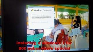 installing a windows 7 for 900 subscribers special on my VM