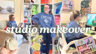 crochet studio makeover!!  tapestry crochet, new furniture, & cozy hobbies