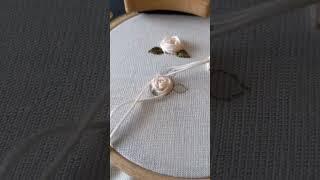 Broder des roses au point de roue. Broderie relaxante #tutorials #simpleembroidery #broderie