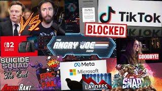 AJS News - TikTok BANNED then BACK!, Elon vs Asmongold Gaming, Dragon Age Lead LEAVES,  Meta Layoffs