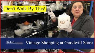 Don't Walk by This! Shopping Vintage Dishes, Clothes, Dolls, Purse - Thrift with me Dr. Lori