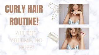 CURLY HAIR ROUTINE 2020! VOLUME WITH NO FRIZZ! | The McCree Lifestyle