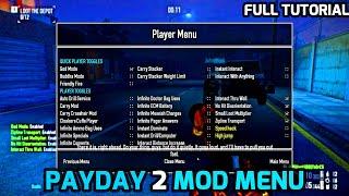 Payday2 Mod Menu Latest - Cheat Menu Full Tutorial (Easy) Working 2023