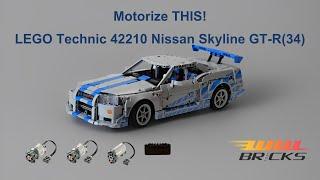 RC Mod | Motorize LEGO Technic 42210 Nissan Skyline GTR(R34) #legotechnic #lego42210 #buwizz #legorc