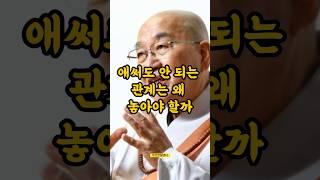 애써도 안되는 관계는 왜 놓아야 할까 #법륜스님 #불교명언 #지혜 #인생명언 #시절인연 #shorts
