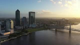 Downtown Jacksonville (short clip) Aerial View