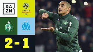 Wahbi Khazri schießt OM tiefer in die Krise: St. Etienne - Marseille 2:1 | Ligue 1 | DAZN Highlights