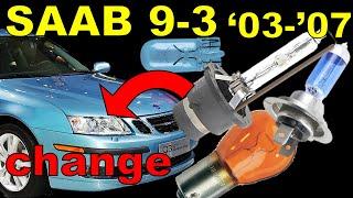 Saab 9-3 Headlight Bulb Replacement WITHOUT Removing Bumper!