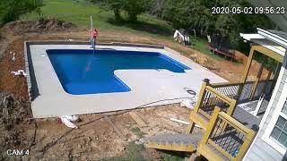 Time Lapse L Shaped Swimming Pool Kit Construction From Pool Warehouse!