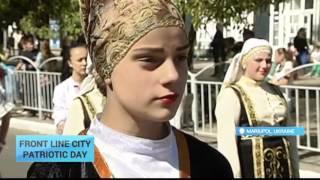 Patriotic City Day: Frontline city of Mariupol celebrates its holiday with blue and yellow colours