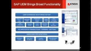 SAP User Experience Management Application by Knoa: User Experience Monitoring
