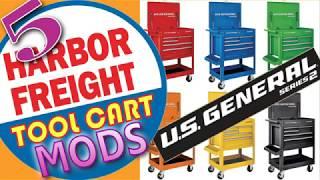 5+ Harbor Freight Tool Cart Mods for the 5 drawer US General Mechanic's Tool Cart