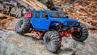 Scx24 Jeep gladiator goes full spider mode  #shorts #scx24 #rccrawler #rc #rctruck