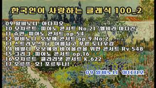 한국인이 사랑하는 클래식 100_2 / Albinoni, Mozart, Schumann, Johann Strauss Jr, Vivaldi, Grieg, Orff