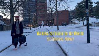 Walking to College in the Winter | University of Agder | Universitetet i Agder, Kristiansand, Norway