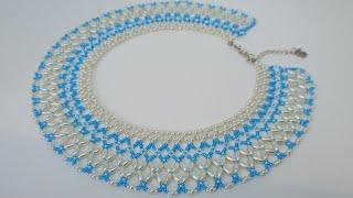 Beaded necklace PEARL/ Necklace / Handmade jewelry by NATALI AMAPOLA 16 мая 2020 г.