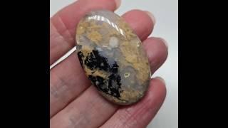 Тигровий агат кабошон 58 ct для жіночої прикраси pandaknit.com #браслет #agate #gemstone #срібло