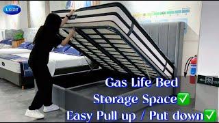 Custom Gas Lift Bed - Large Storage Space | LEIZI Furniture | LEIZI BED Mattress