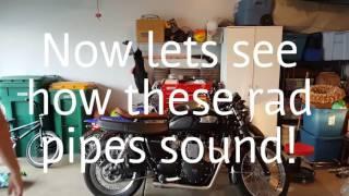 Triumph Bonneville Stock Pipes vs. British Customs Drag Pipes - by HoldFastMoto in Chicago