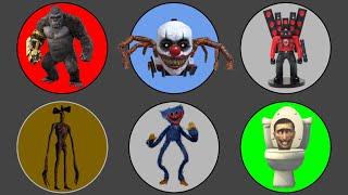 King Of Monster ; Siren Head vs Skibidi Toilet, Kong, Clown Eater, Huggy Wuggy, Titan Speakerman