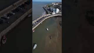 Drone video  Boats in Harbour and Turner Contemporary Gallery  