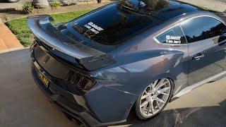 More Carbon Fiber For Dark Horse //  Carbon Fiber Track Pack Spoiler install // How remove Deck lid