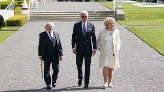 President Biden visits Áras an Uachtaráin