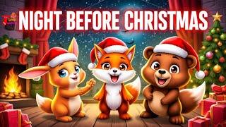 Twas The Night Before Christmas | Animal Version | Nursery Rhymes for Kids | Tinny Thinkers Club