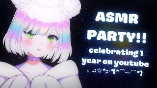 【LIVE ASMR】it's my 1 year anniversary on youtube️  | ASMR slumber party 【ASMR EN/JP】