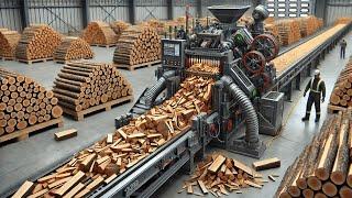 Fastest Firewood Processing Machine | World's Fastest Modern Wood Cutting Chainsaw Technology #18
