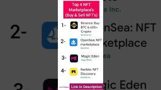 Top 4 NFT's Marketplaces | Buy and Sell NFT's | Binance, Open Sea, Magic Eden, Rarible |Smart Things