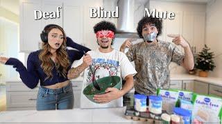 BLIND, DEAF, AND MUTE CHRISTMAS BAKING CHALLENGE!