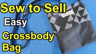 Sew to Sell Crossbody Bag credit card slots & sample swatch upholstery furnishing salvaged fabric