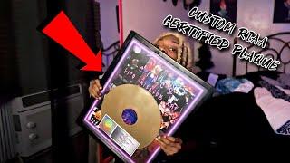 I MADE A CUSTOM GOLD RIAA PLAQUE FOR MY ALBUM!!!!