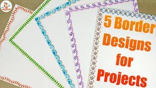 5 Easy border designs for projects | Simple border designs to draw | [New Border Designs]
