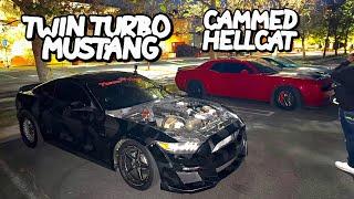 Twin Turbo Mustang VS Fastest Stock Blower Hellcat