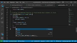 stacktop and stackbottom operation in stack using linked list.....