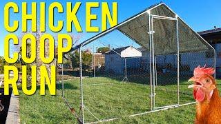 Metal Chicken Run Coop Unboxing Assembly & Review Raising Chickens #chickenrun #eggs | JUNIORS TOONS