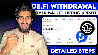 Free Crypto Airdrop $DEFI Airdrop Listed & Defi Withdrawal Process | Over Wallet Update #airdrops