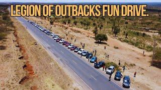 They set a new record for the largest Subaru Outback fun drive to Namanga.